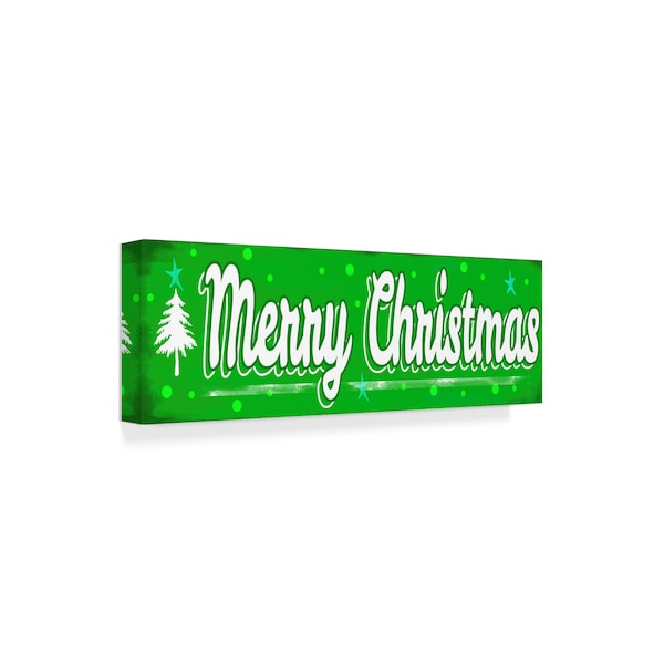 Valarie Wade 'Merry Christmas Sign' Canvas Art,10x32